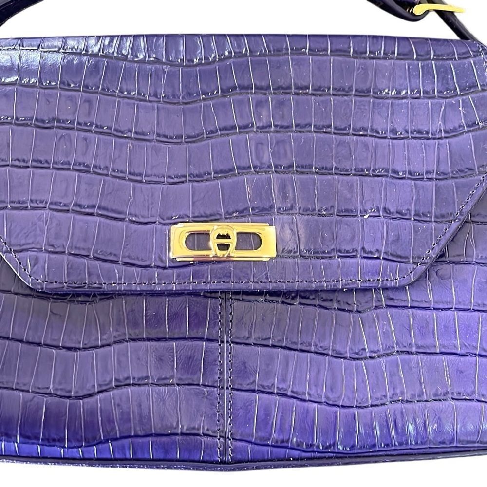 Aigner Beautiful Crocodile Patterned Genuine Leat… - image 2